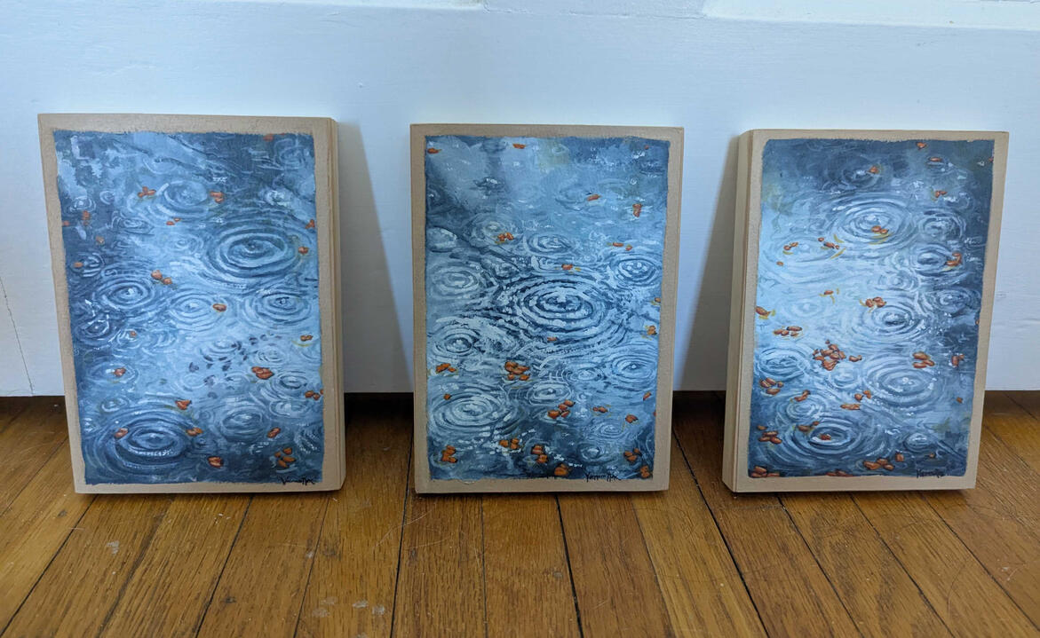 Ripple Triptych (three 5"x7s")