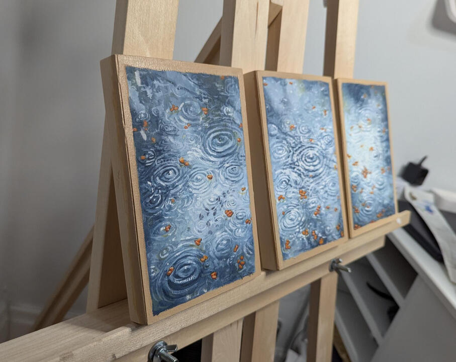 Ripple Triptych (three 5"x7s")