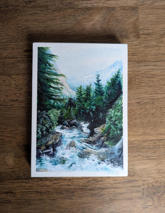 Rough Mountain Stream (5"x7")