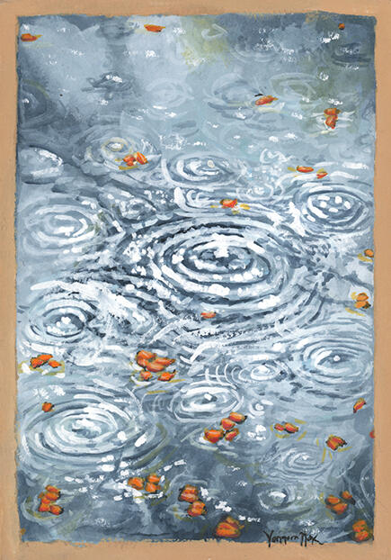 Ripple Triptych B (Gouache)