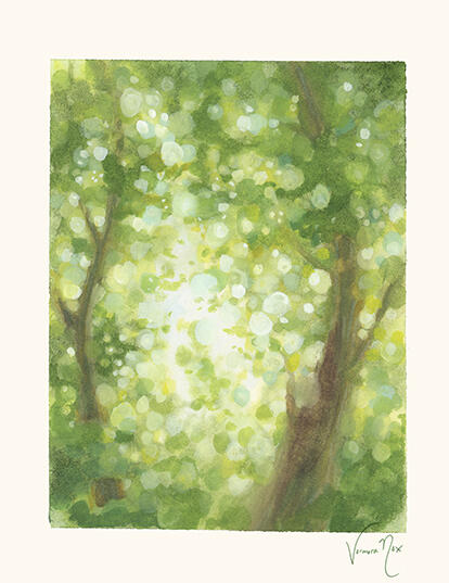 Out of Focus - Trees (Watercolour & Gouache)