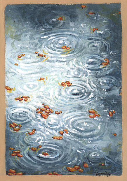 Ripple Triptych C (Gouache)