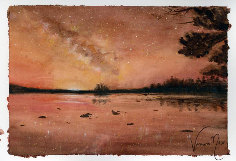 Milky Way in Cape Breton (Watercolour)