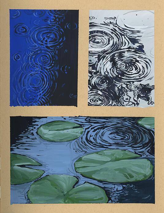 Ripple Studies (Gouache)