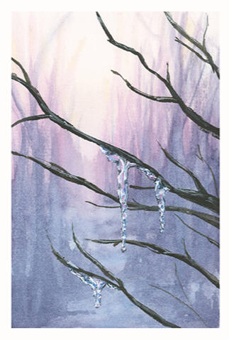 Icicles (Watercolour & Gouache)