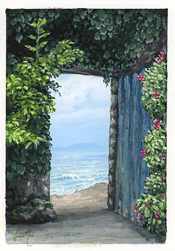 Doorway to the Sea (Watercolour &amp; Gouache)