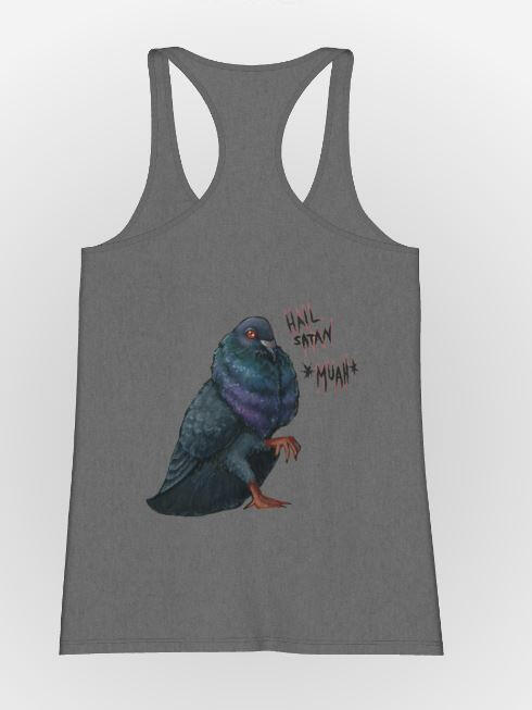 Racerback Tank - Blasphemous Pigeons - Back