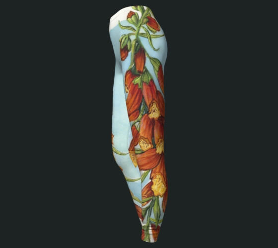 Leggings - Foxglove in Watercolour
